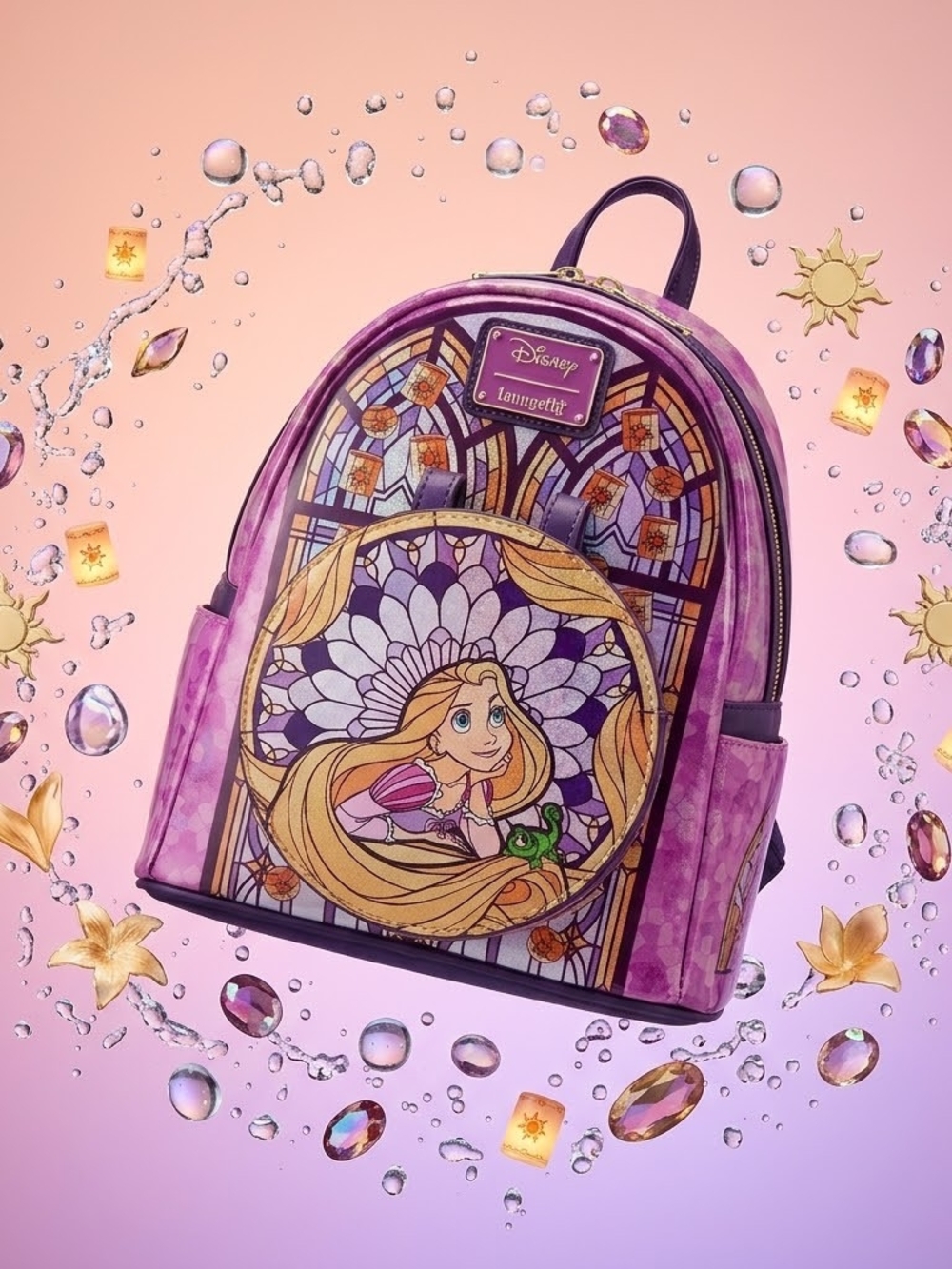 Disney Tangled Rapunzel Stained Glass Backpack Loungefly